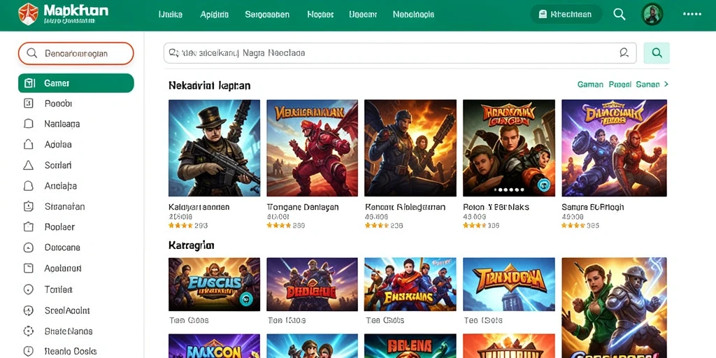 Tampilan awal yang menarik dengan karakter unik.