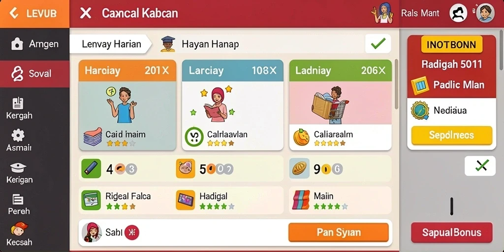 Tampilan antarmuka utama yang menarik dan mudah digunakan.