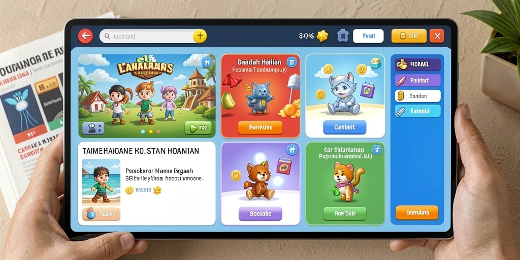 Tampilan menu utama yang menarik dan intuitif.