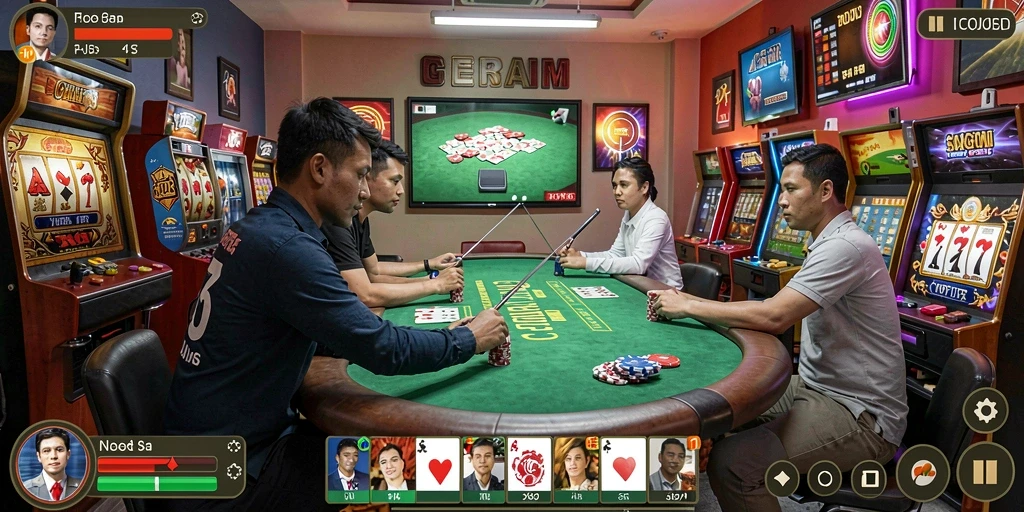 Screenshot menunjukkan karakter utama dalam aksi.